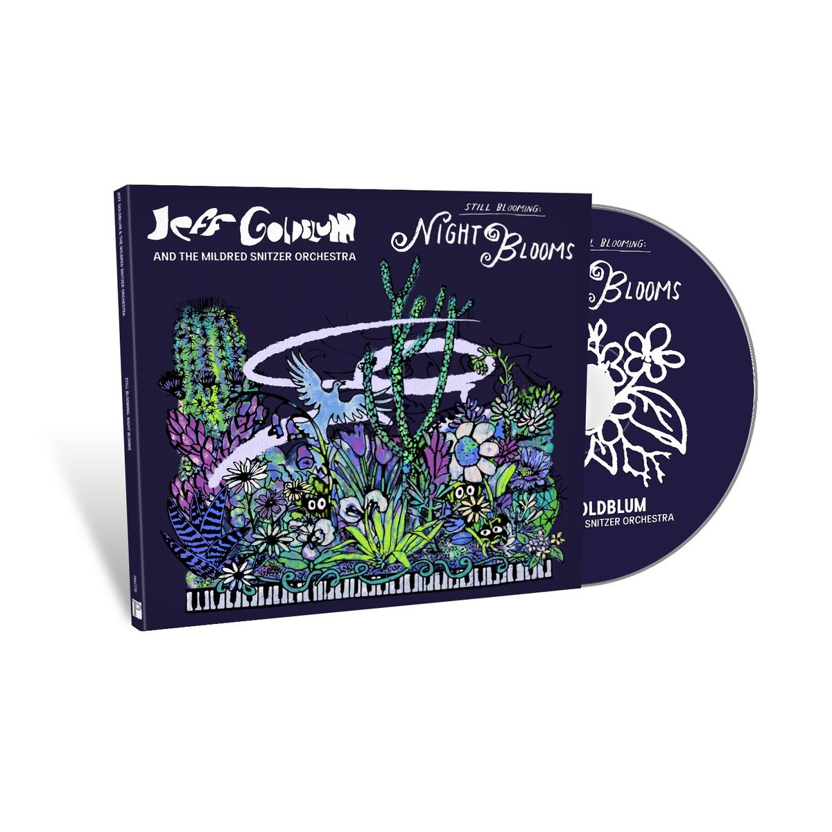 Goldblum,Jeff & The Mildred Snitzer Orchestra “Night Blooms” CD cover art