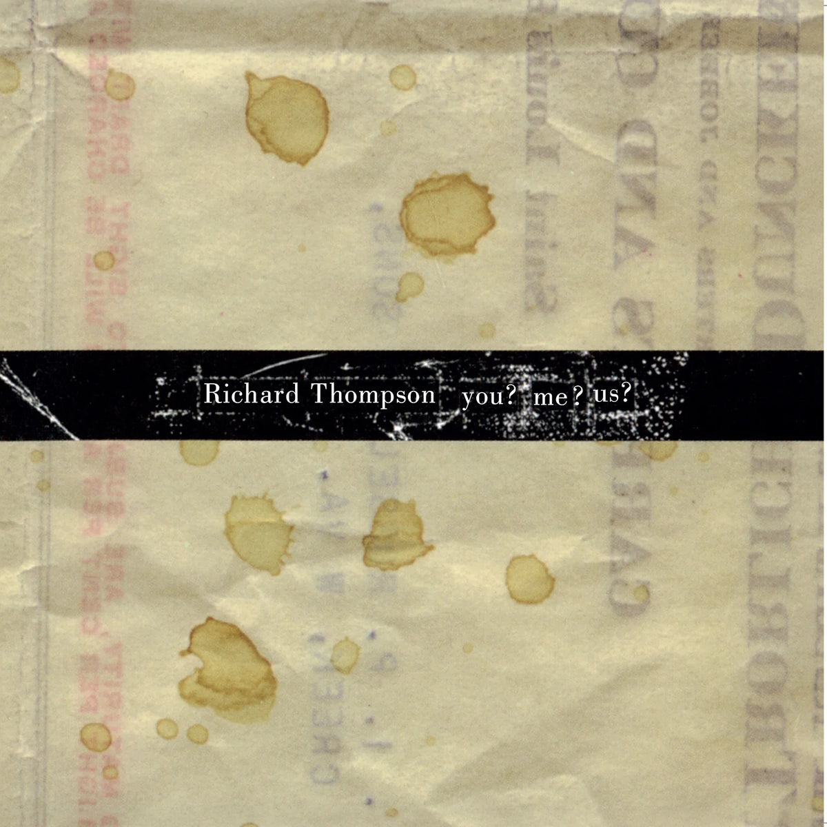 Richard Thompson "You? Me? Us?" 2xLP cover