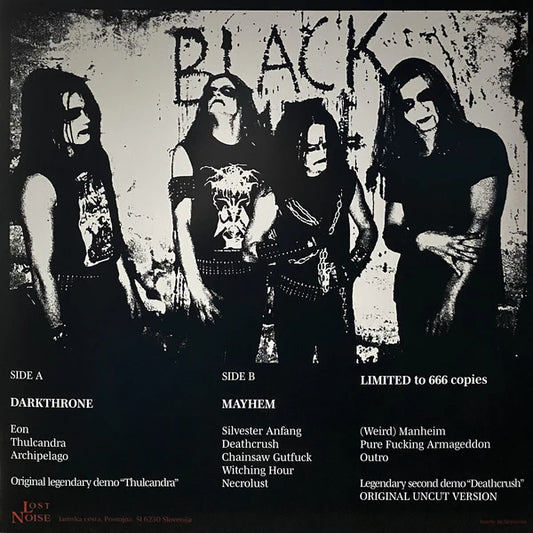 Darkthrone / Mayhem "The True Legends In Black" LP