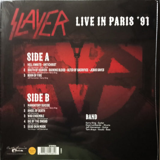 Slayer "Live in Paris '91" LP