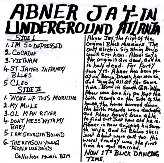 Abner Jay "True Story of Abner Jay" LP