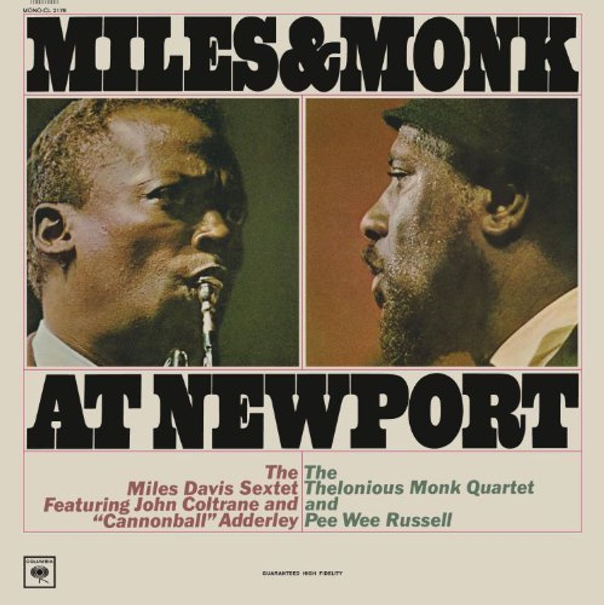 Miles Davis “Miles & Monk at Newport” (Mono) LP cover art