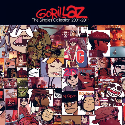 Gorillaz The Singles Collection 2001–2011 CD cover art