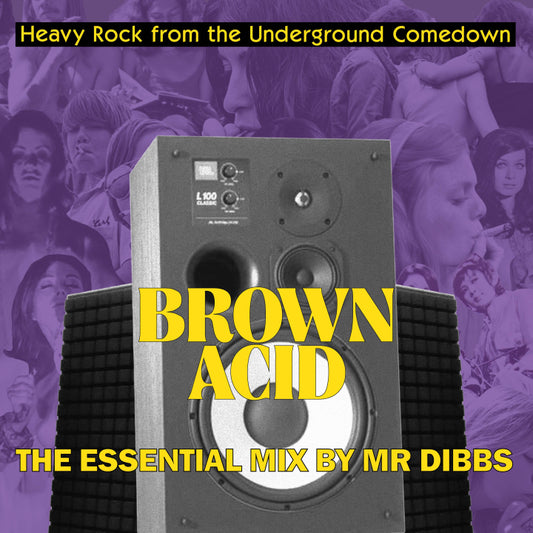 V/A Brown Acid 'The Essential Mix' by Mr. Dibbs LP cover art