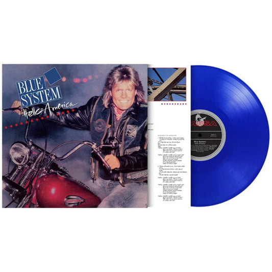 Blue System "Hello America" (Limited Edition Blue vinyl; import) LP cover art