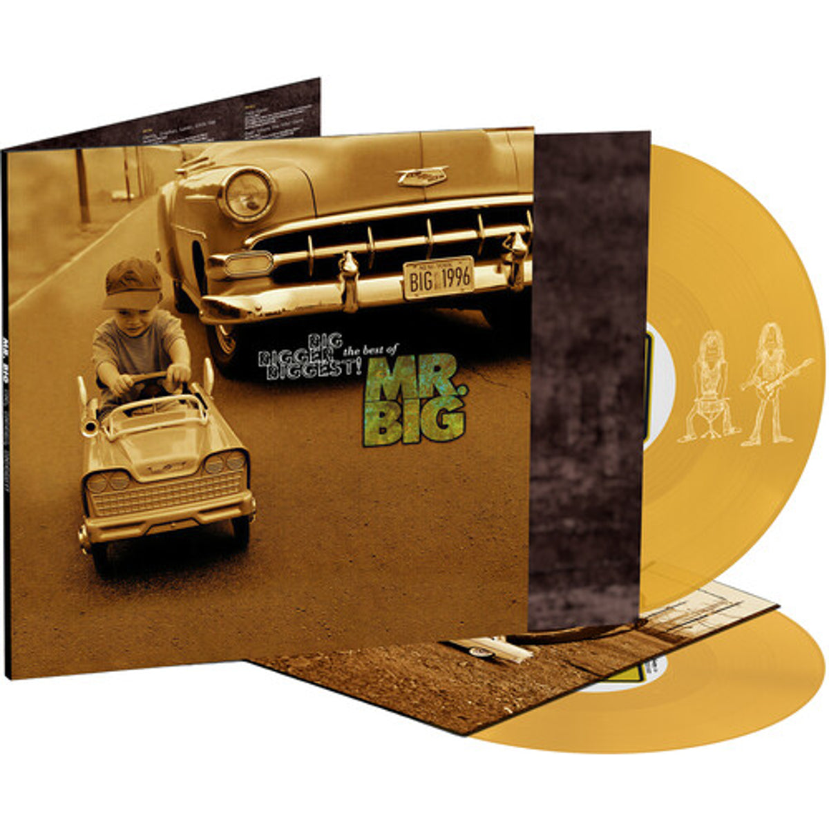 Mr. Big "Big, Bigger, Biggest! The Best of Mr. Big (30th Anniversary Edition)" 2xLP cover art