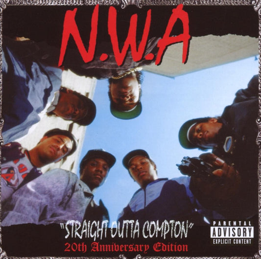 N.W.A. “Straight Outta Compton (20th Anniversary Edition)” CD cover art