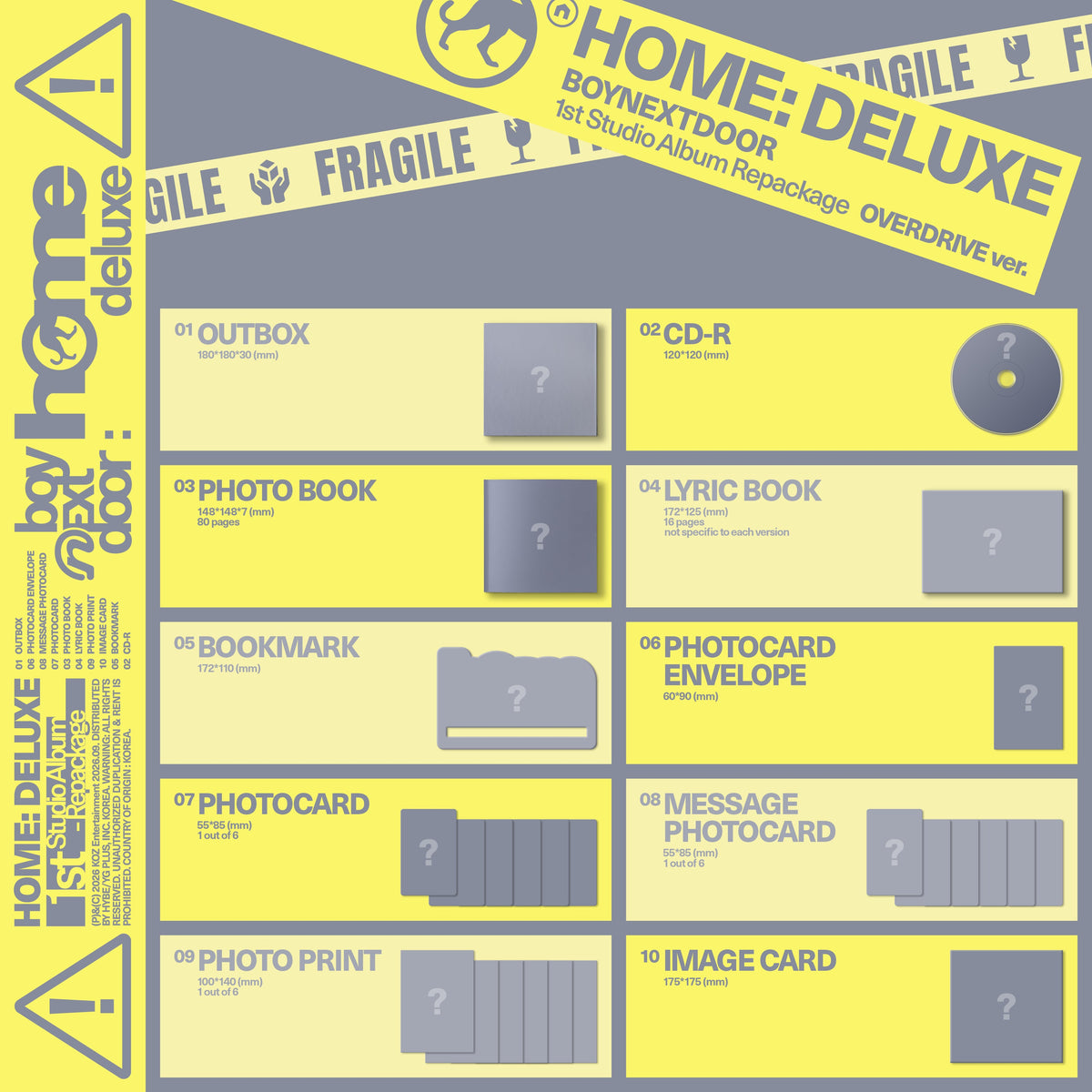 BOYNEXTDOOR "1st Studio Album Repackage ‘HOME: DELUXE’"  OVERDRIVE Ver.) CD