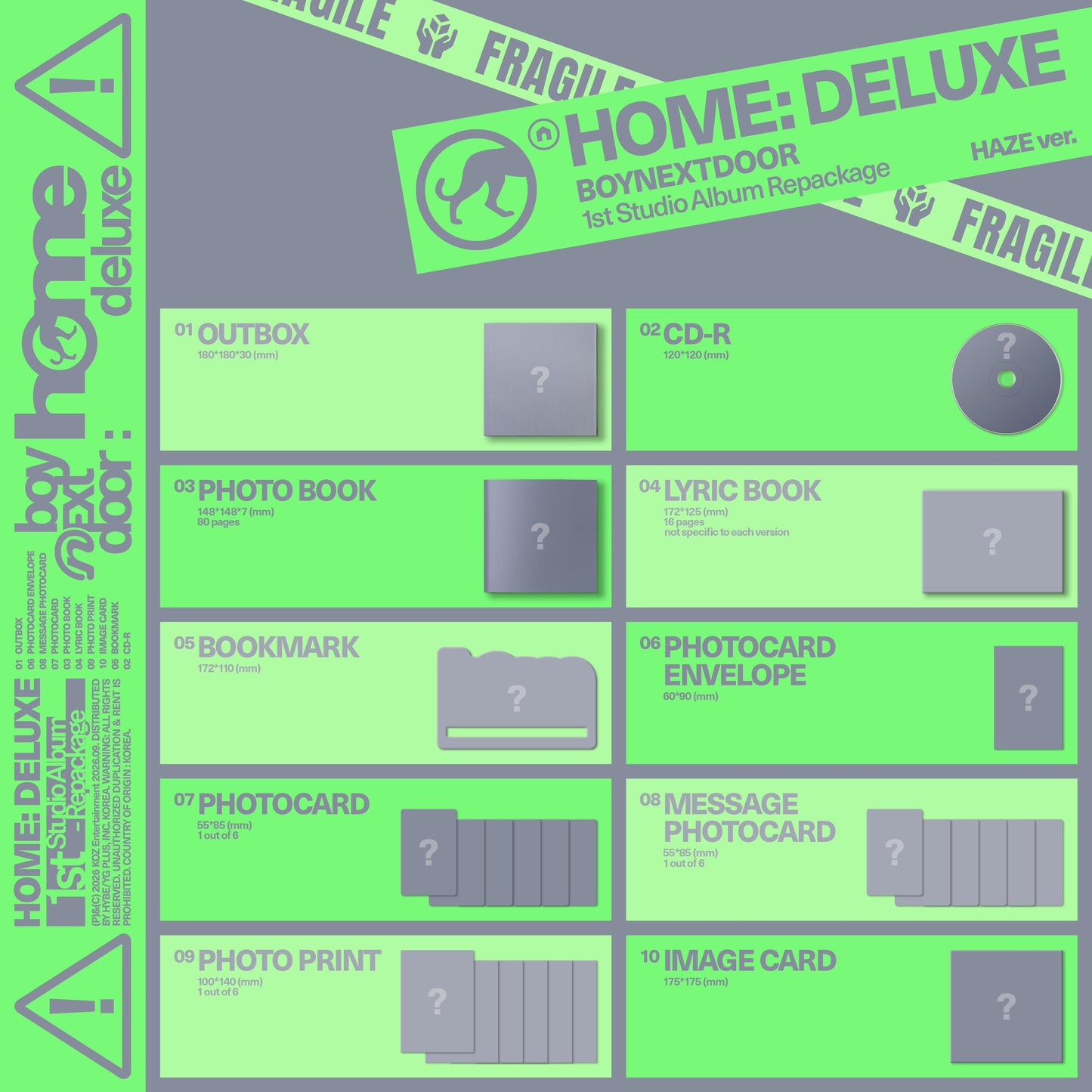 BOYNEXTDOOR "1st Studio Album Repackage ‘HOME: DELUXE’" (HAZE Ver.) CD
