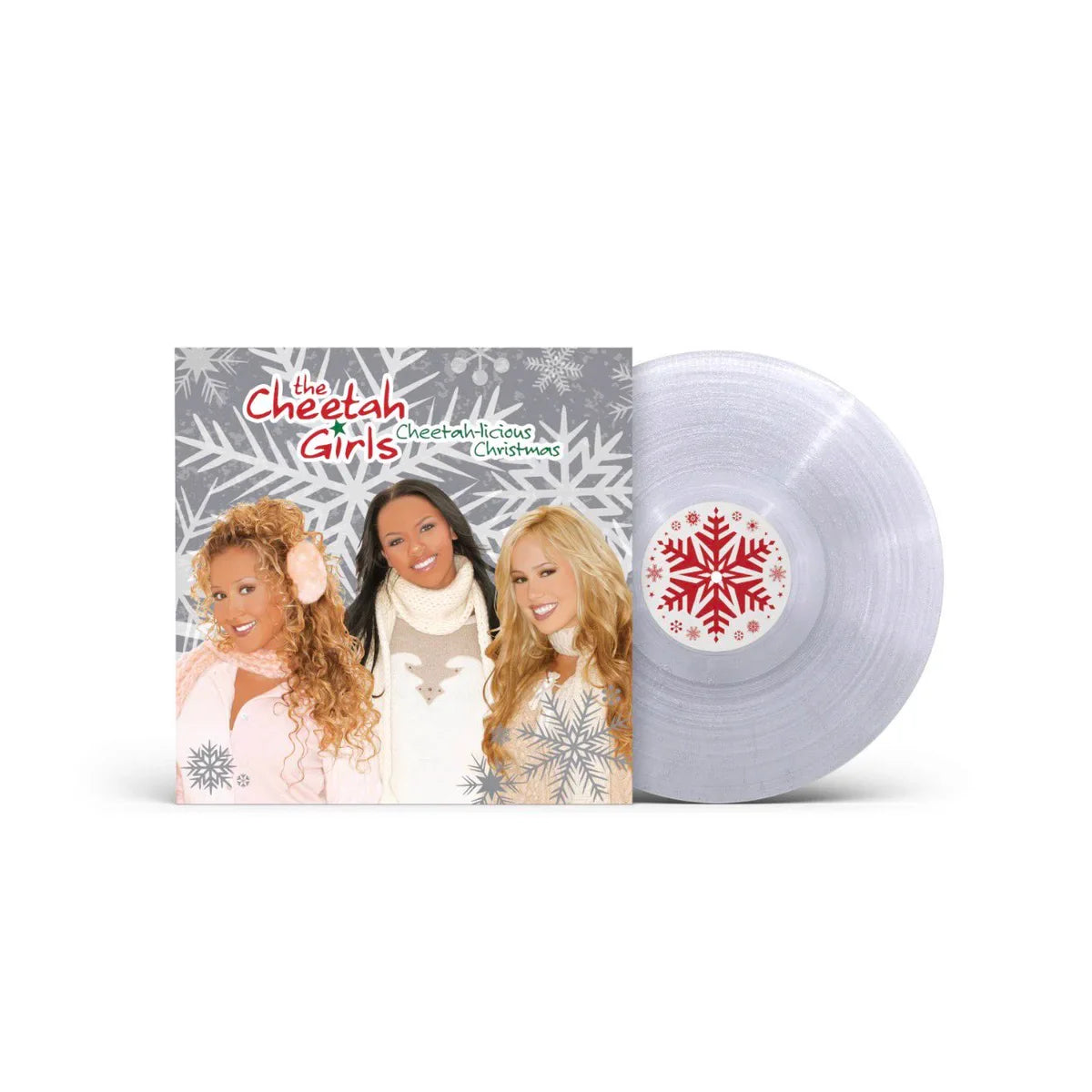 The Cheetah Girls "Cheetah-licious Christmas" (Clear Glitter vinyl) LP cover art