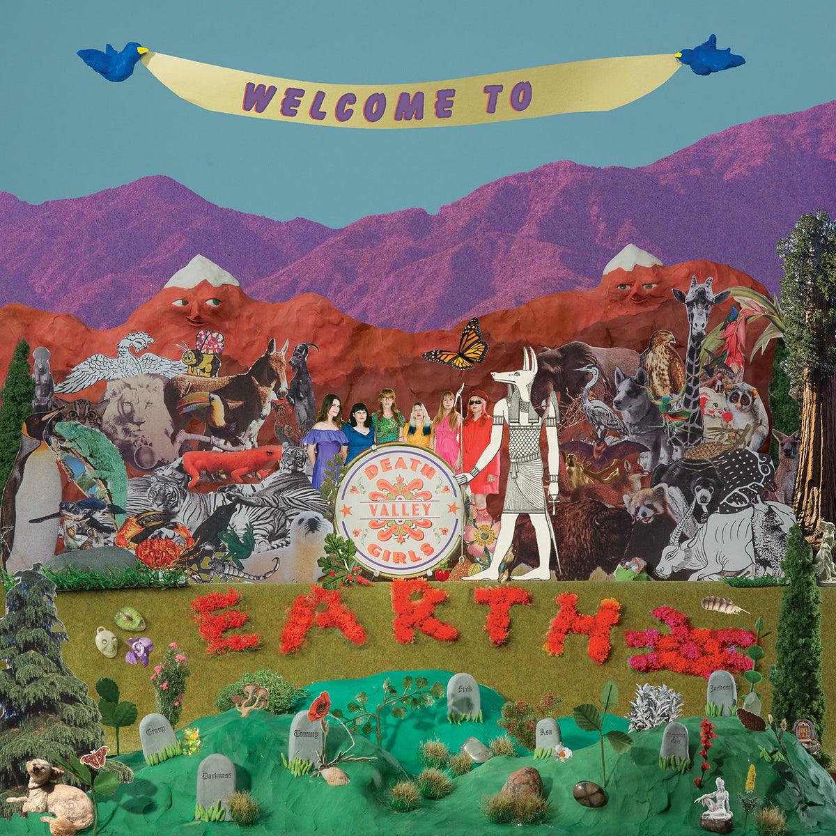 Death Valley Girls "Welcome to Earth" (Coke Bottle Green Vinyl) LP album cover