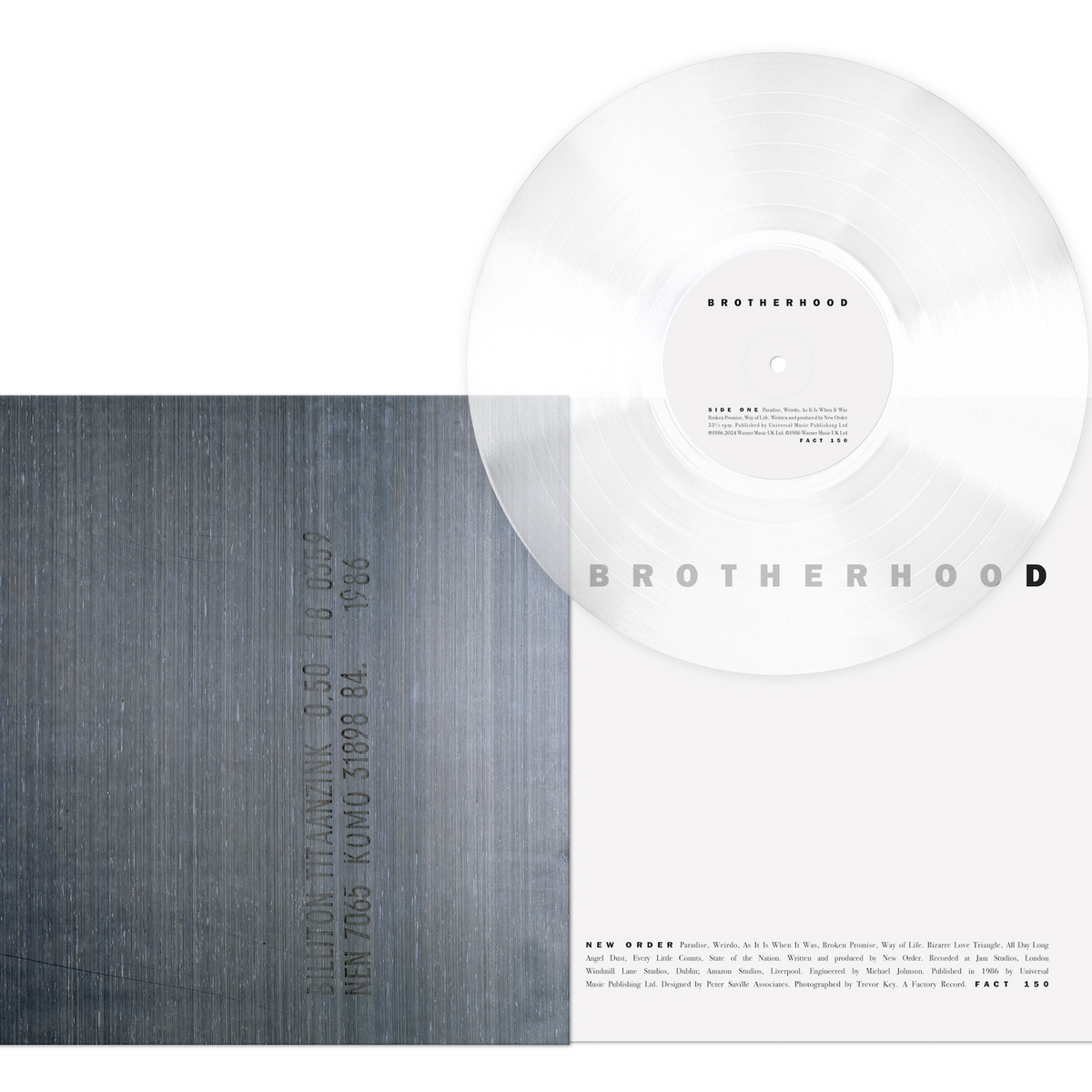 New Order "Brotherhood" LP (Crystal Clear Vinyl)