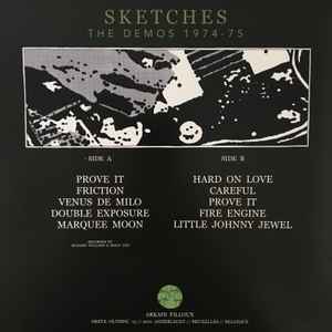 Television "Sketches; The Demos 1974-75" LP