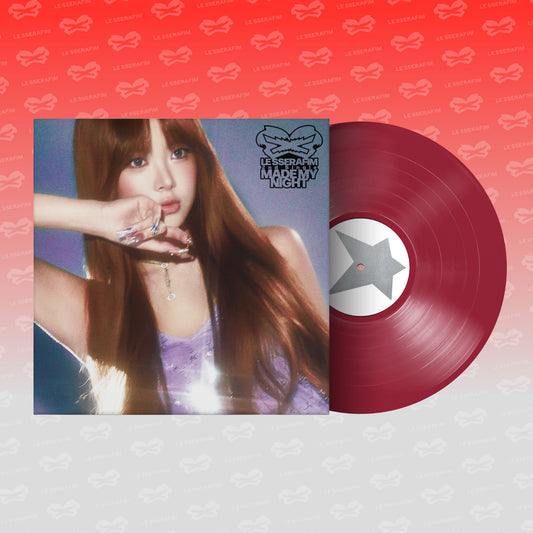 LE SSERAFIM "Made My Night" (WARM RED ver.) LP cover art