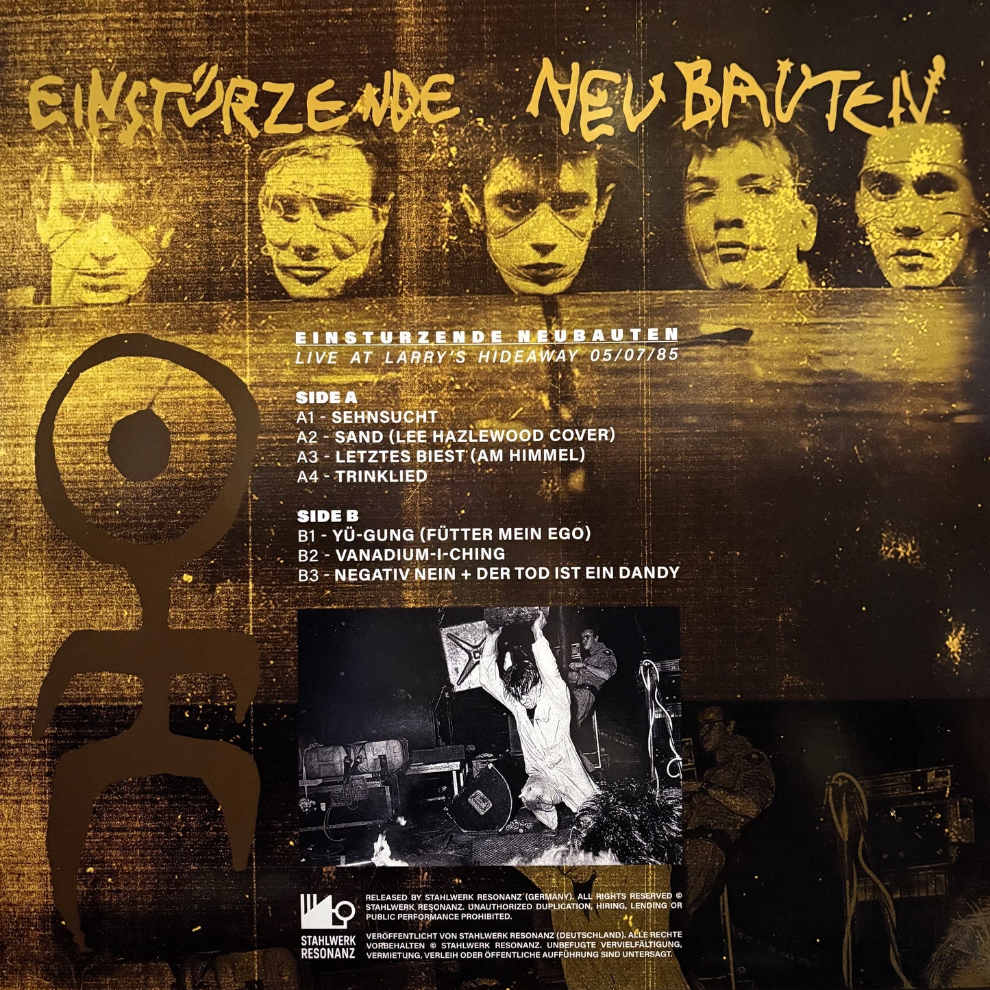 Einsturzende Neubauten "Live At Larry's Hideaway, 1985" LP