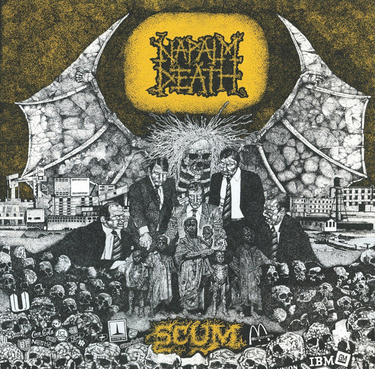 Napalm Death "Scum (40th Anniversary)" (Indie Exclusive Black & White Marble Vinyl) LP