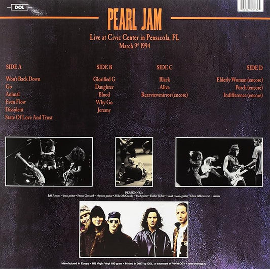 Pearl Jam "Live at Civic Center in Pensacola, FL March 9th 1994" 2xLP