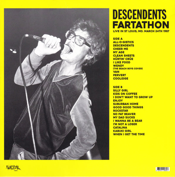 Descendents "Fartathon: Live in St. Louis, MO. March 24th 1987" LP