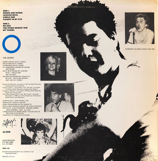 Germs "What We Do is Secret" LP